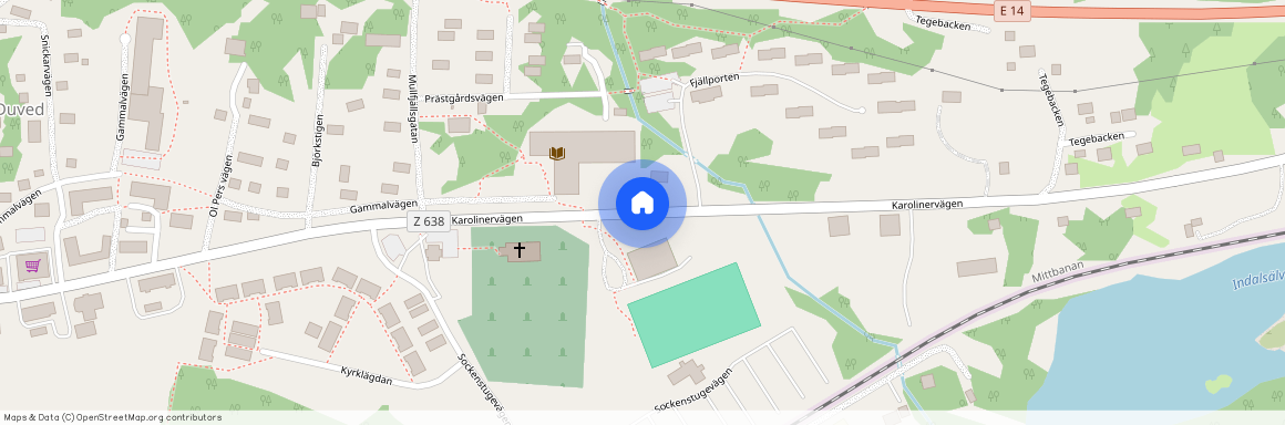 Karolinervägen, Duved