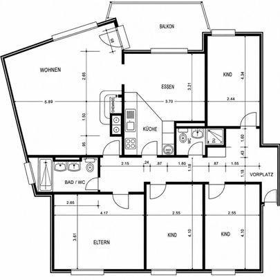 5.5 Zimmer, 130 m², 2. Stock - Photo 1