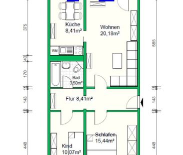 Einzug sofort möglich - 3-Raumwohnung mit Balkon und Aufzug - Photo 1