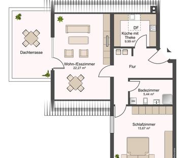 Gepflegte 2-Zimmer-Dachgeschosswohnung in Obertshausen - Photo 3