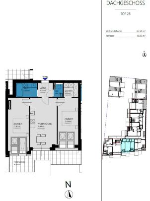 Monthly Rental! Luxury Living! Penthouse! Skyline+Kahlenberg View! Terrasse! Garage! - Foto 1