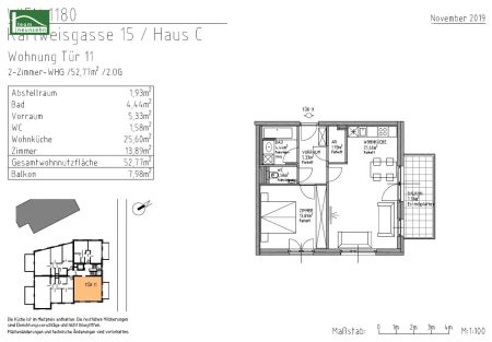 Exklusive 2-Zimmer-Wohnung mit Balkon – modernes Wohnen in 1180 Wien! - Foto 3