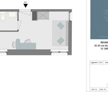 Location Appartement 1 pièce 18m² REIMS 51100 - Photo 1