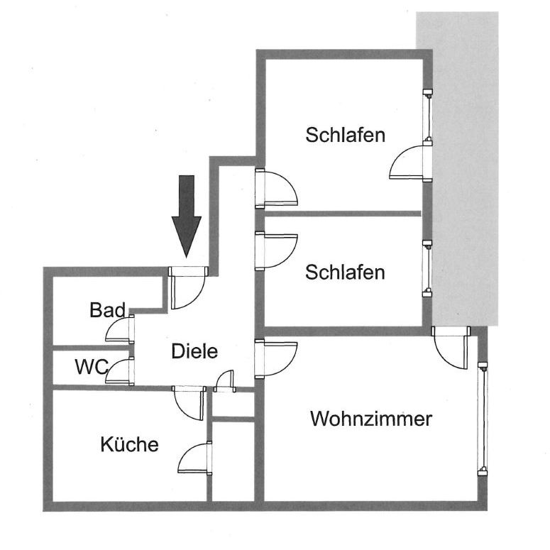 Ruhige Grünlage Nähe Universität 3-Zimmer-Wohnung - Photo 1