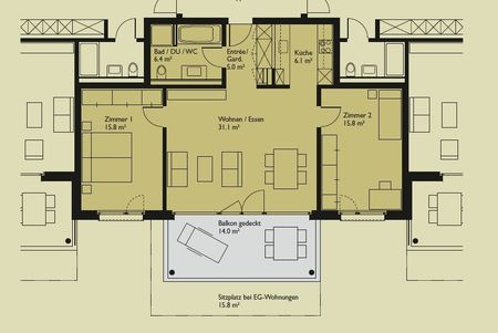 Moderne 3.5-Zimmerwohnung - Photo 5