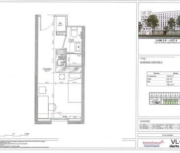 location Appartement T1 DE 19m² À BORDEAUX - Photo 2