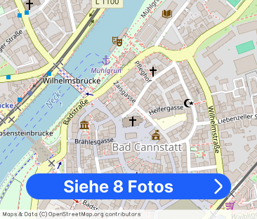 MODERNE MÖBLIERTE 2,5-Zimmer-Wohnung in S-Bad Cannstatt, Balkon, Wa... - Foto 1