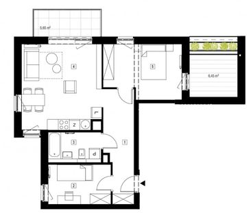 Nowe | zabudowany taras + duży balkon 56.5 m² - Photo 6