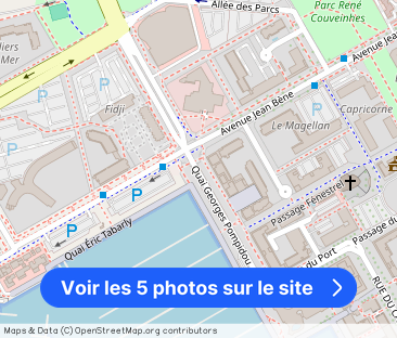 Studio meublé Ponant avec loggia et parking eau electricité, - Photo 1