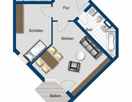 Praktisch geschnittene 2-Zimmer-Wohnung Nähe City - Photo 1