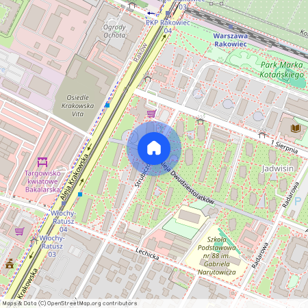 ul. Strubiczów, Okęcie, Włochy, Warszawa, mazowieckie