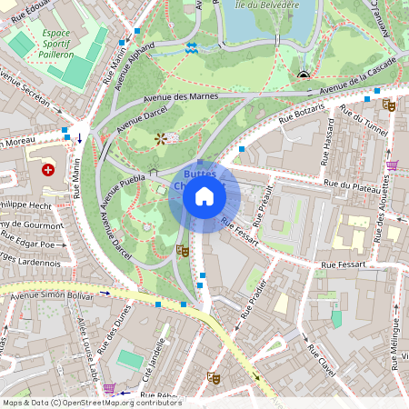 Rue Botzaris et Rue Fessart 75019 Paris (19e arrondissement)