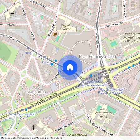 ul. Grunwaldzka, Plac Grunwaldzki, Śródmieście, Wrocław, dolnośląskie