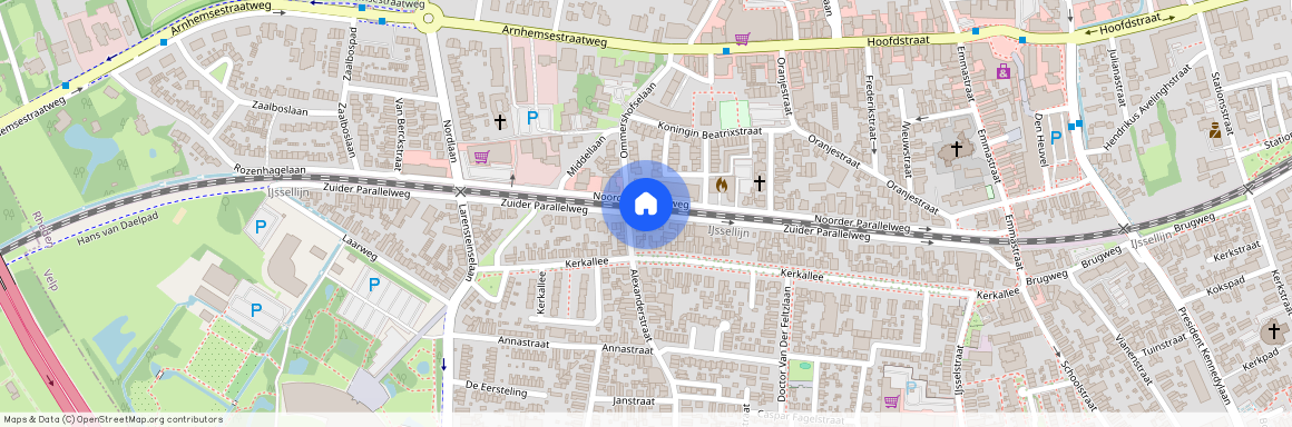 Velp-Zuid beneden spoorlijn, 6882 AG, Zuider Parallelweg, Velp