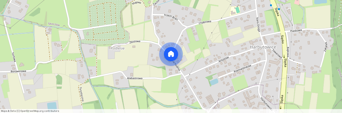 Zachodnia, Harbutowice, Skoczów, cieszyński, śląskie