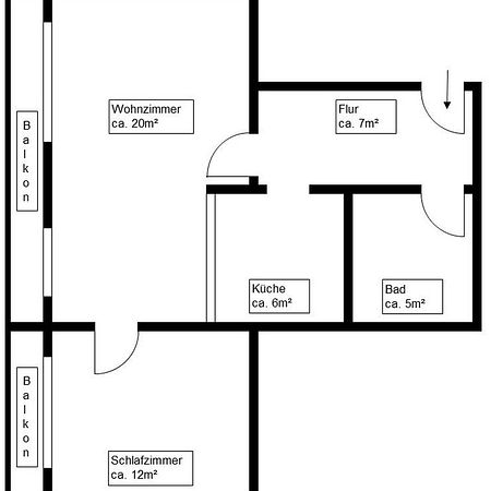 2 Raum-Wohnung mit Balkon und Aufzug - Photo 3