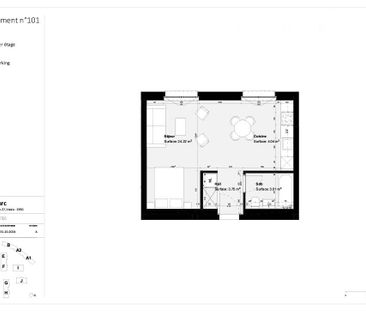 1.5 Zimmer, 45 m² - Foto 3