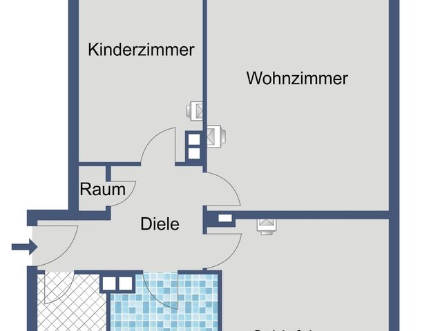 Helle Wohnung mit ca. 64 m² und Kellerraum - Photo 1