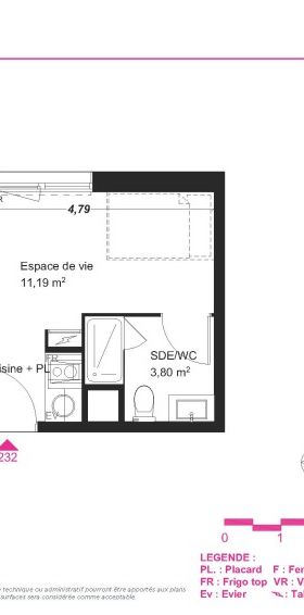 Location Appartement 1 pièce 18m² FRANQUEVILLE ST PIERRE 76520 - Photo 2