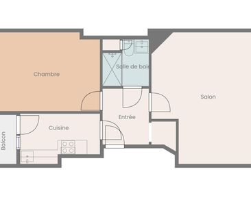 Appartement 1 chambre rénové avec balcon – quartier Juillet/Parc Ge... - Photo 2