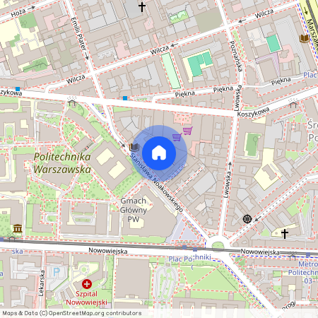 ul. Stanisława Noakowskiego, Śródmieście Południowe, Śródmieście, Warszawa, mazowieckie