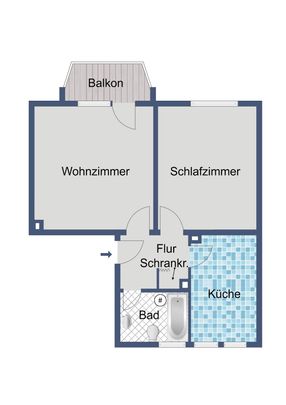 Balkonwohnung im 1. Obergeschoss - Foto 1