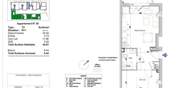 Location Appartement 2 pièces 42m² ST HERBLAIN 44800 - Photo 3