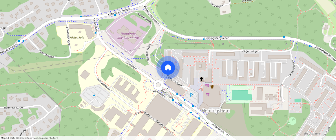 Röntgenvägen, Huddinge