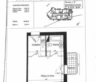 Location Appartement 1 pièce 24m² - Photo 4