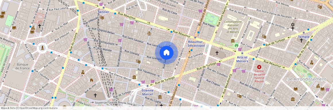 Rue Saint Denis, entre Rue Reaumur et Rue Etienne Marcel 75002 Paris (2e arrondissement)