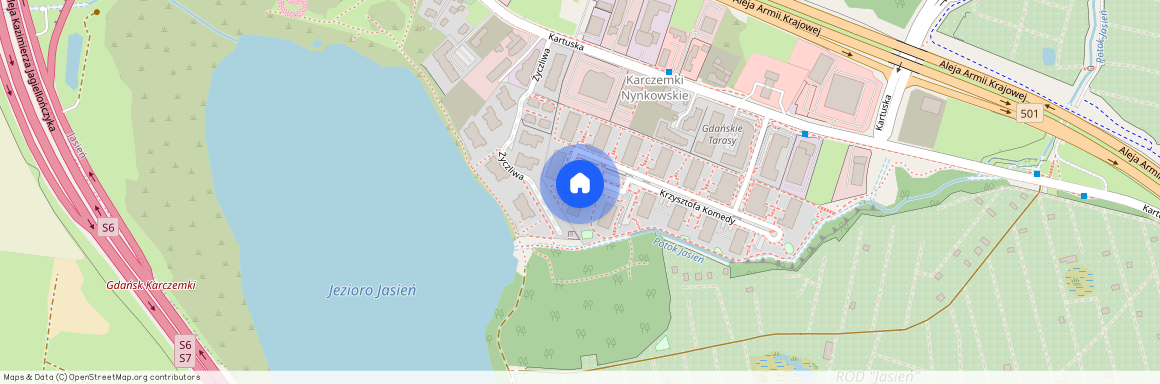 ul. Krzysztofa Komedy, Jasień, Gdańsk, pomorskie