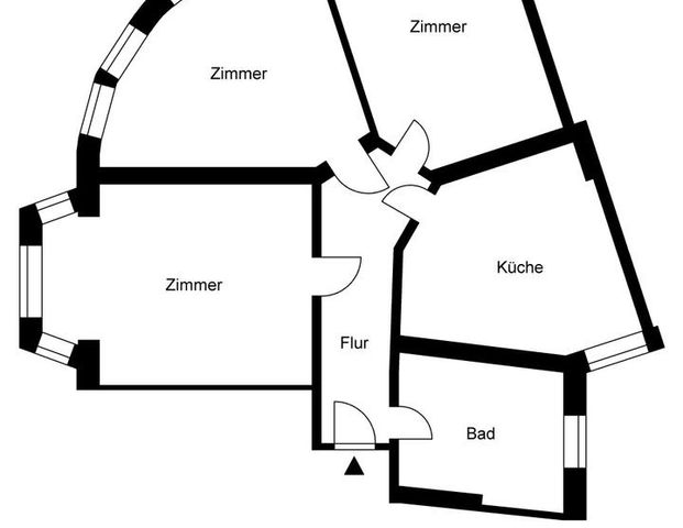3-Raum-Wohnung im schönen Altbau - Photo 1