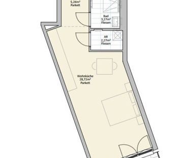 1 Zi Wohnung mit Balkon - nahe U1 (provisionsfrei!) - Foto 4