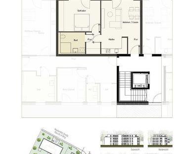 Neubau-Erstbezug! Moderne barrierefreie 2-Zimmer-Erdgeschosswohnung... - Photo 1
