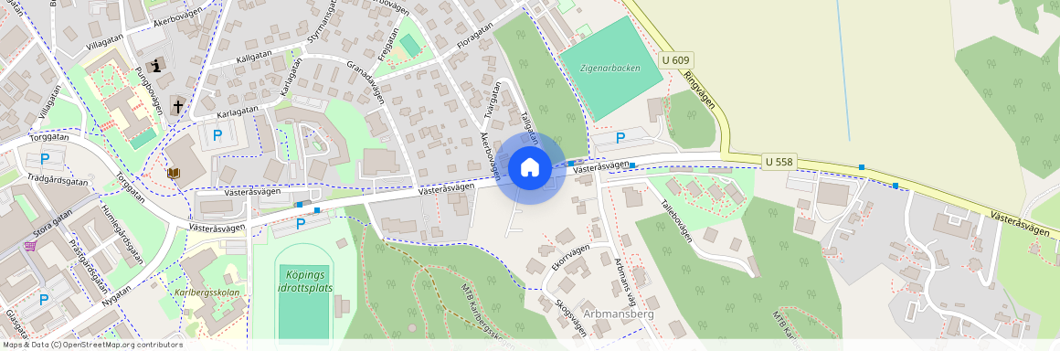 Västeråsvägen, Köping