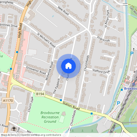 Churchfields Lane, Broxbourne EN10