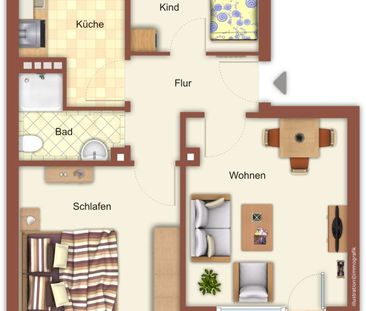 Demnächst frei! 3-Zimmer-Wohnung in Mönchengladbach Hardt - Photo 1