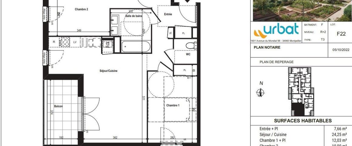 location Appartement T3 DE 61.96m² À RILLIEUX LA PAPE - Photo 1