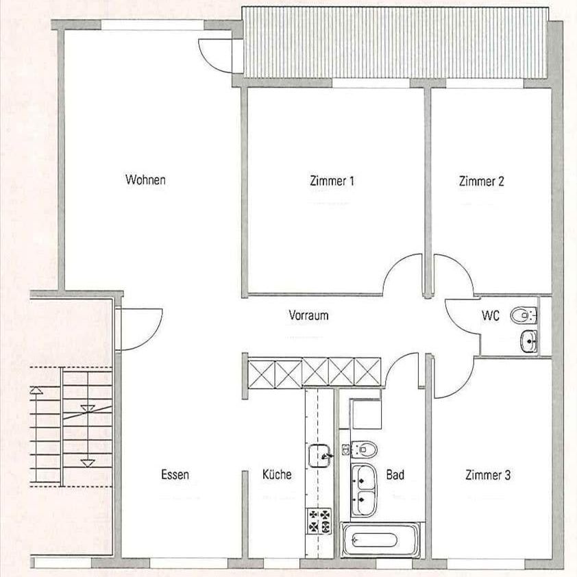 4.5 Zimmer, 97 m², 2. Stock - Foto 1