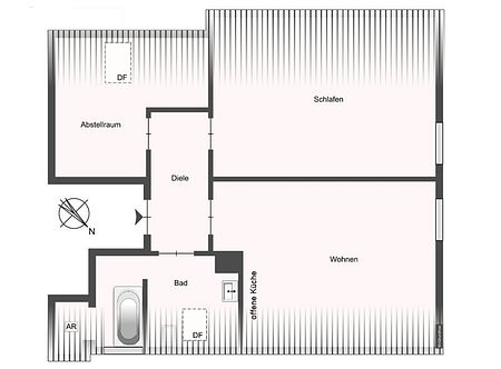 Gemütliche 2-Zimmer-Dachgeschosswohnung in zentraler Lage! - Foto 4