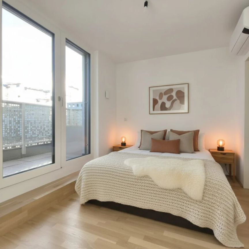 Exklusive 2-Zimmer-Dachgeschosswohnung mit Süd/West-Terrasse – Erstbezug in Toplage Nahe U1 Kagran, Donau Zentrum & Alter Donau - Foto 1