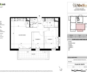 Location Appartement 3 pièces 63m² ST HERBLAIN 44800 - Photo 2
