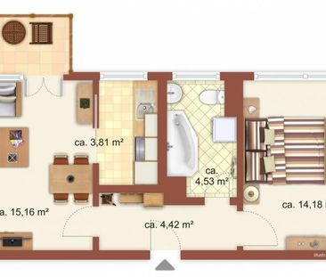 2-Rwhg. mit Balkon, Tageslichtbad u. Blick in´s Grüne im liebevoll ... - Photo 2