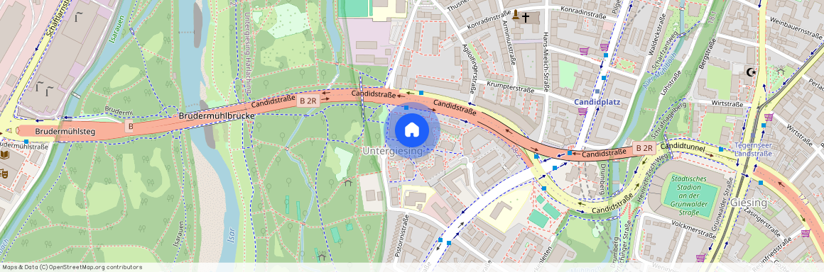 Hellabrunner Straße, 81543 München Giesing ca. 3, 2 km south of Munich-center