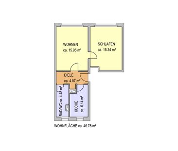 Helle 2-Raum Wohnung mit EinbaukÃ¼che - Foto 1