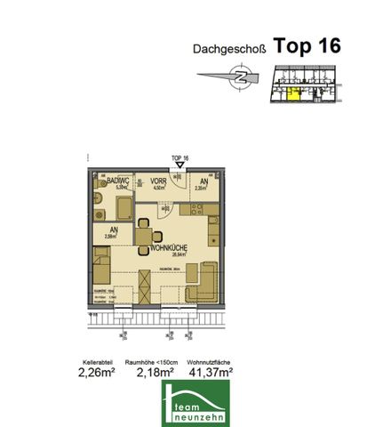 JETZT ANFRAGEN – Helle WOHNUNG im Zentrum- inklusive KÜCHE, Passivhaus- beim Bhf. Himberg- Provisionsfrei! - Foto 3