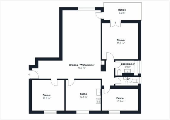 neu sanierte 4.5 Zimmer-Wohnung mit Balkon - Photo 1