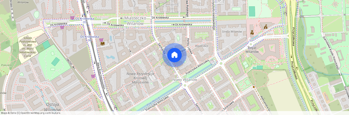 ul. Franciszka Klimczaka, Błonia Wilanowskie, Wilanów, Warszawa, mazowieckie