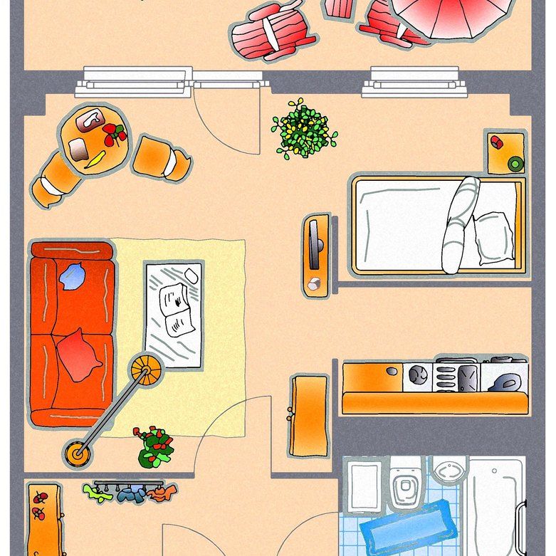 1-Raum-Wohnung mit Balkon nahe botanischer Garten - Foto 1