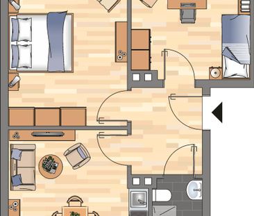 Demnächst frei! 2-Zimmer-Wohnung in Wilhelmshaven City - Foto 1